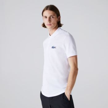 Lacoste x National Geographic Regular Fit Organic Bomulds Polo Shirt Hvide | c60Yj8KA