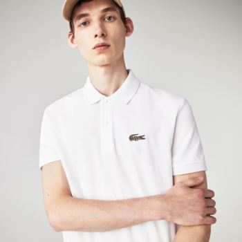 Lacoste x National Geographic Regular Fit Organic Bomulds Polo Shirt Hvide | n86kP68U