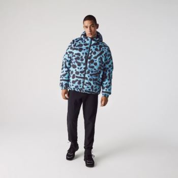 Lacoste x National Geographic Reversible Quilted Zip Jacket Hvide Mørkeblå Blå | IUx5hJ0i