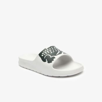 Lacoste x Ricky Regal Syntetisk Crocodile Slides Hvide Grøn | VLHpjnWT