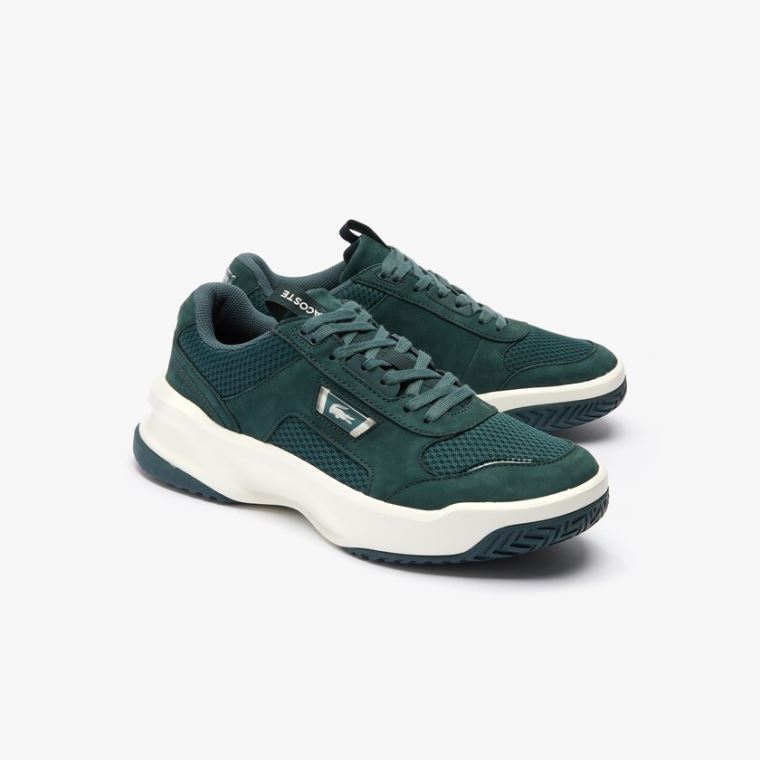 Lacoste Ace Lift Bicolour Læder Sneakers Mørkegrøn Hvide | zX8iZHSh