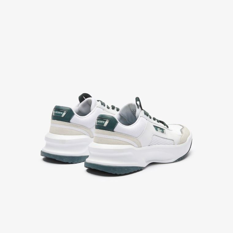 Lacoste Ace Lift Colourblock Læder Reflective Sneakers Hvide Mørkegrøn | HTyZdYLA