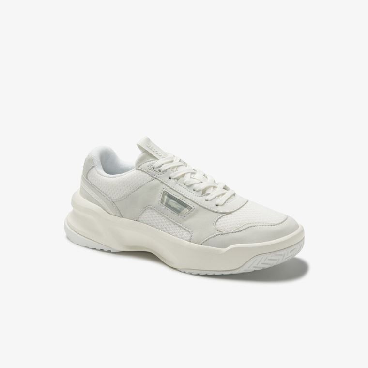 Lacoste Ace Lift Colourblock Læder Sneakers Beige | mcdy6XyT