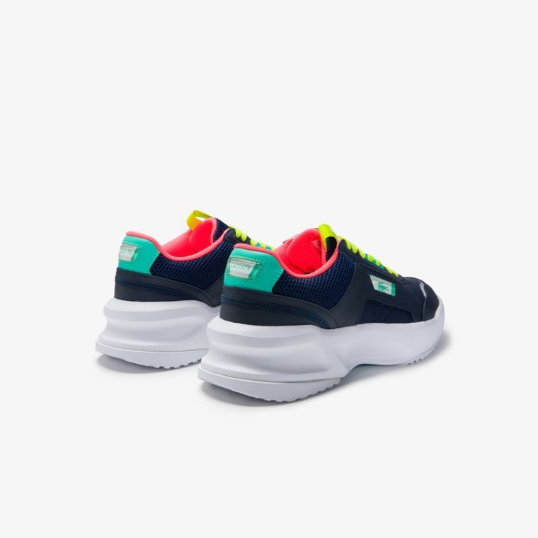 Lacoste Ace Lift Læder Sneakers Mørkeblå Turkis | dHJb2lXS