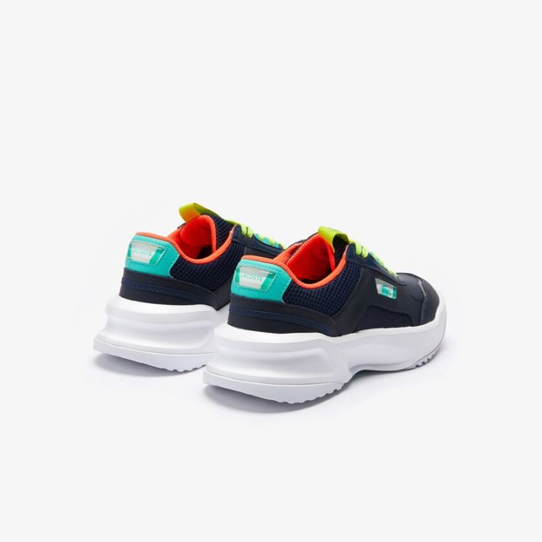 Lacoste Ace Lift Læder Sneakers Mørkeblå Turkis | yr5yvXLl