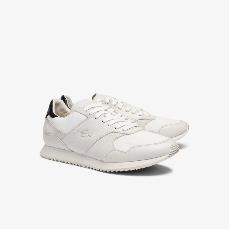 Lacoste Aesthet Luxe Læder Sneakers Hvide Sort | j1o5PuOq