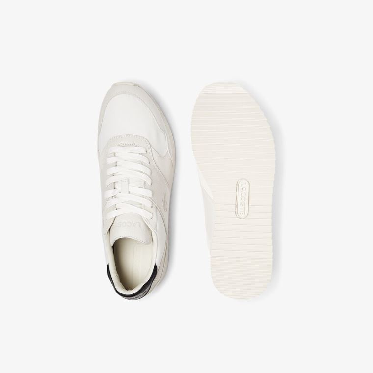 Lacoste Aesthet Luxe Læder Sneakers Hvide Sort | j1o5PuOq