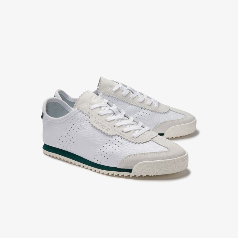 Lacoste Ascenta Læder and Ruskind Sneakers Hvide | zbVze2nI