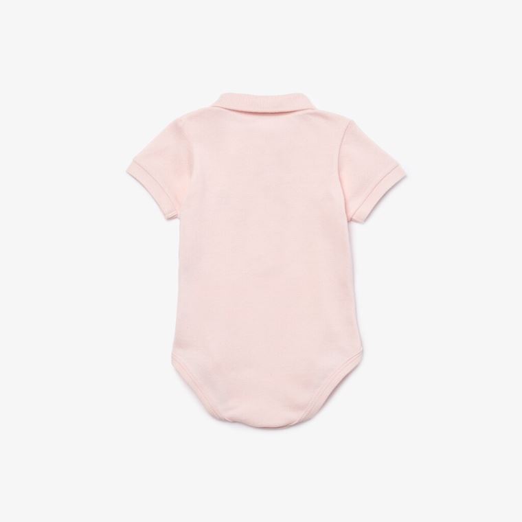 Lacoste Baby Organic Bomulds Piqué Bodysuit In Recycled Cardboard Box Set Lyselyserød | aNBVGvlY