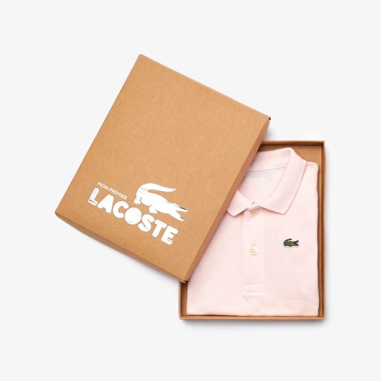 Lacoste Baby Organic Bomulds Piqué Bodysuit In Recycled Cardboard Box Set Lyselyserød | aNBVGvlY