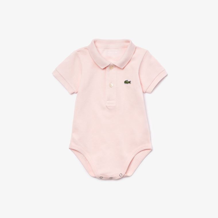 Lacoste Baby Organic Bomulds Piqué Bodysuit In Recycled Cardboard Box Set Lyselyserød | aNBVGvlY