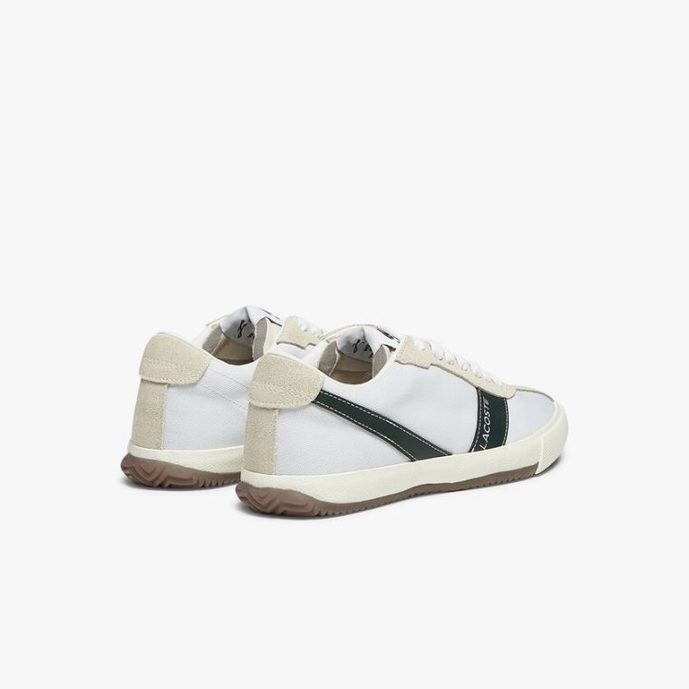 Lacoste Ball Net Canvas and Ruskind Sneakers Hvide | kgyLUx4e