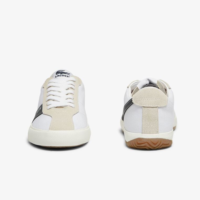 Lacoste Ball Net Canvas and Ruskind Sneakers Hvide | kgyLUx4e