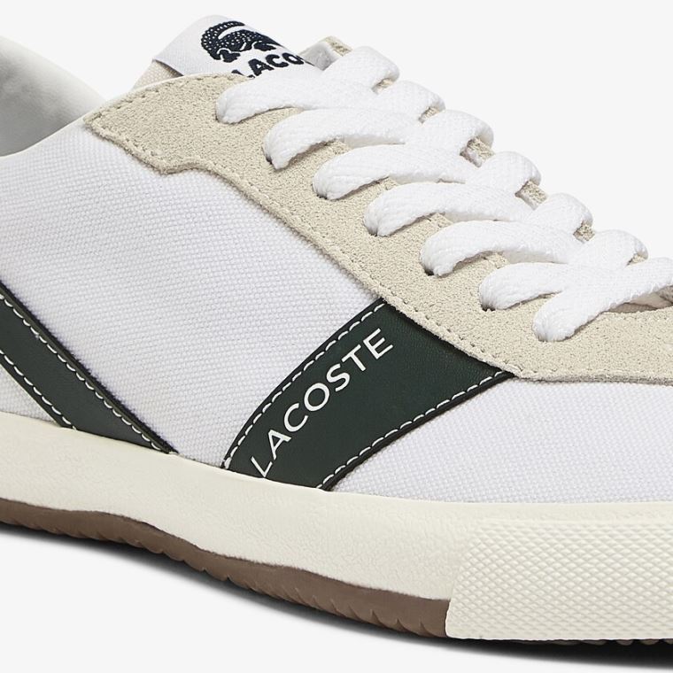 Lacoste Ball Net Canvas and Ruskind Sneakers Hvide | kgyLUx4e