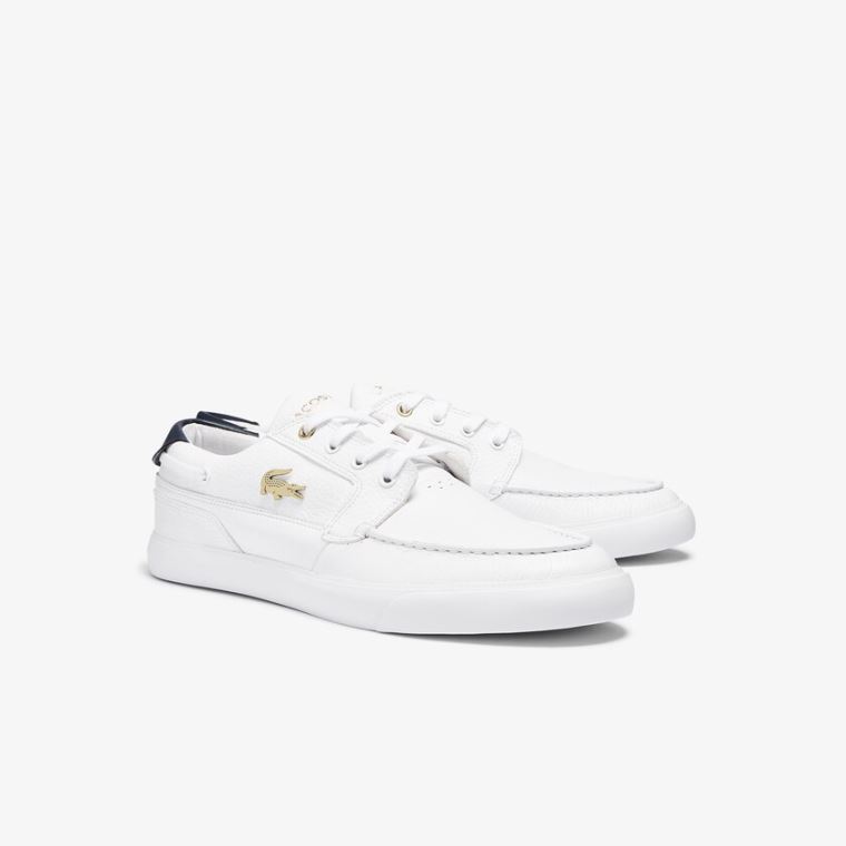 Lacoste Bayliss Deck Læder Sneakers Hvide | dmTowIyA