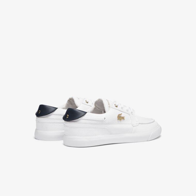 Lacoste Bayliss Deck Læder Sneakers Hvide | dmTowIyA