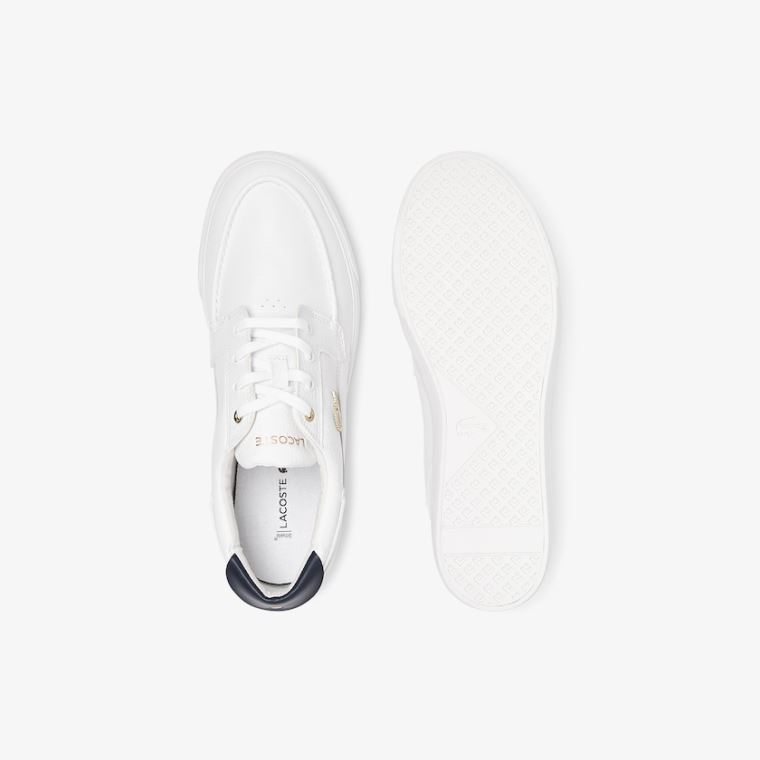 Lacoste Bayliss Deck Læder Sneakers Hvide | dmTowIyA