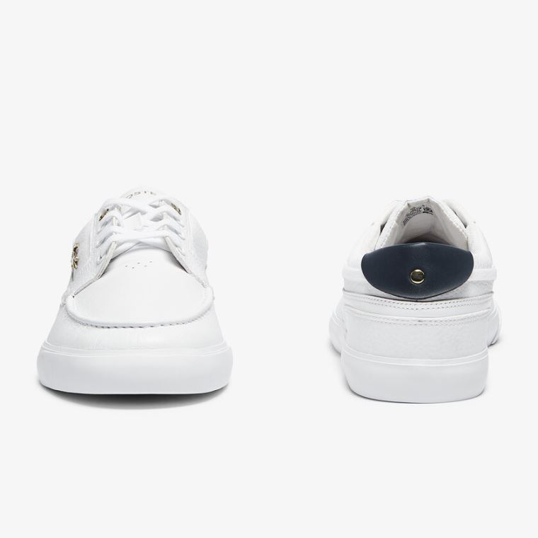 Lacoste Bayliss Deck Læder Sneakers Hvide | dmTowIyA