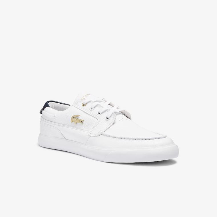 Lacoste Bayliss Deck Læder Sneakers Hvide | dmTowIyA