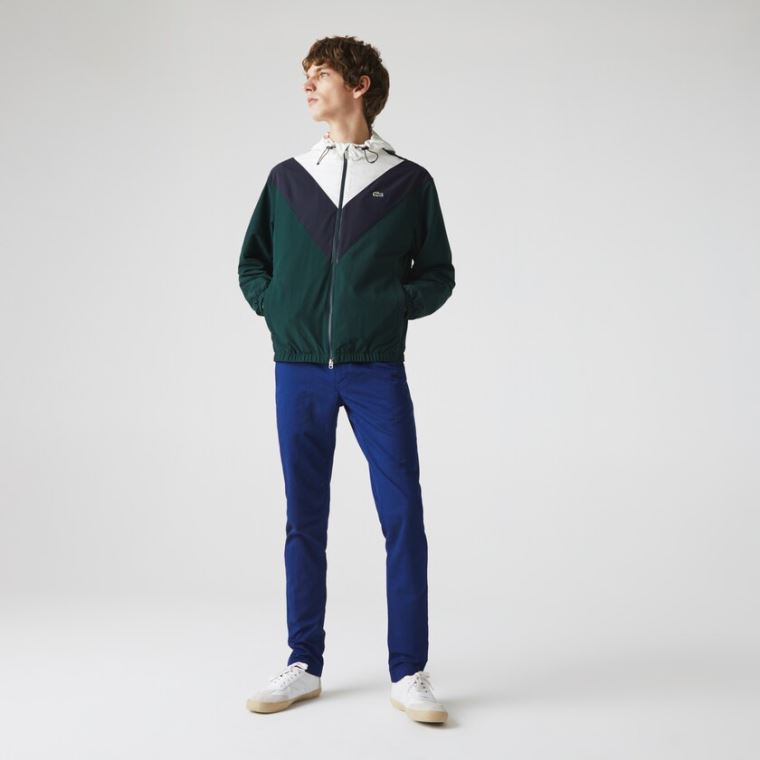 Lacoste Bomulds-Linen Chinos Mørkeblå Blå | SgsPxpmM