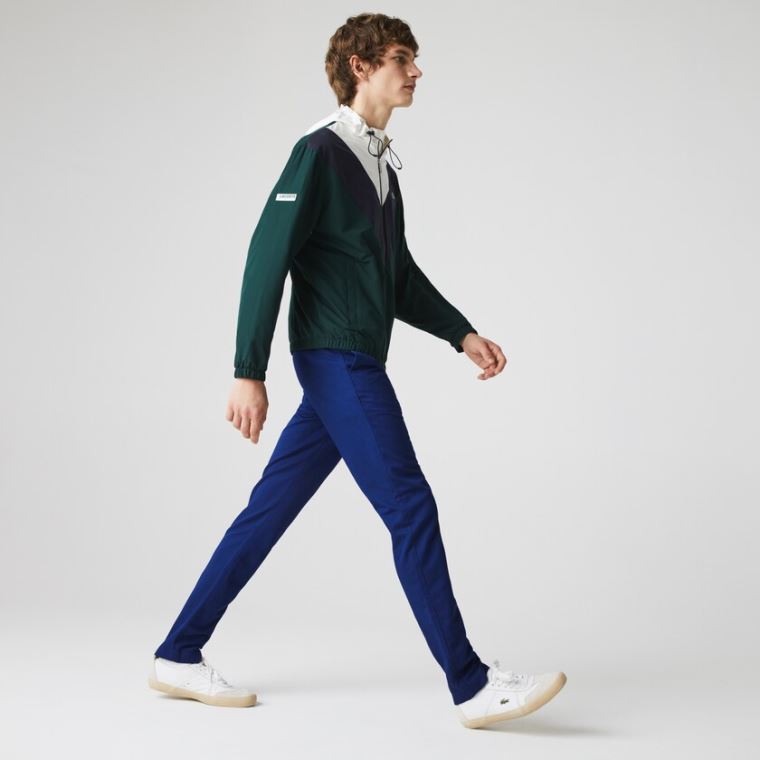 Lacoste Bomulds-Linen Chinos Mørkeblå Blå | SgsPxpmM