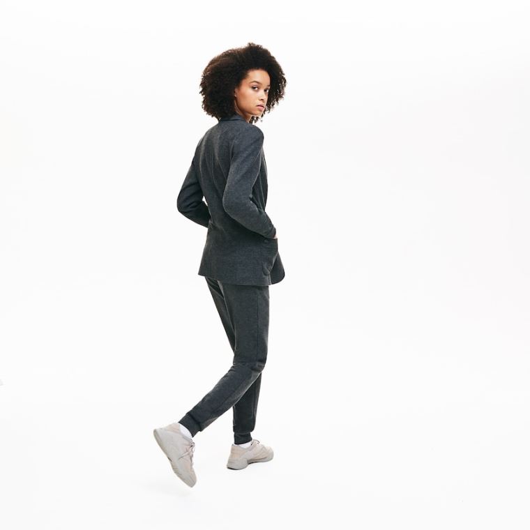 Lacoste Brushed-Knit Blazer Grå | dyFNcZW7