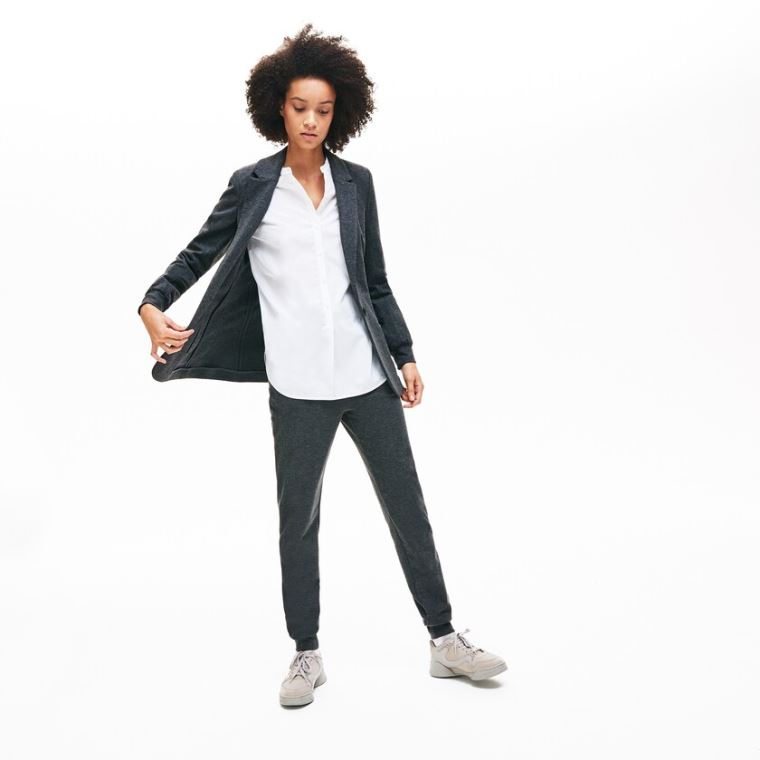 Lacoste Brushed-Knit Blazer Grå | dyFNcZW7