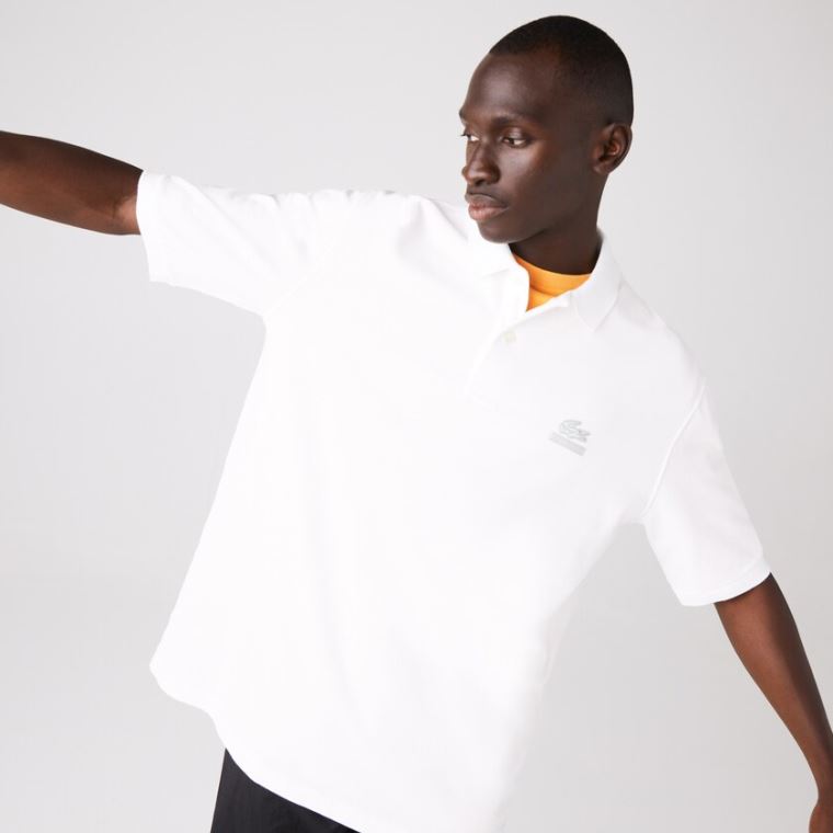 Lacoste CONCEPTS Collaboration Relaxed Polo Hvide | OlonDw5g