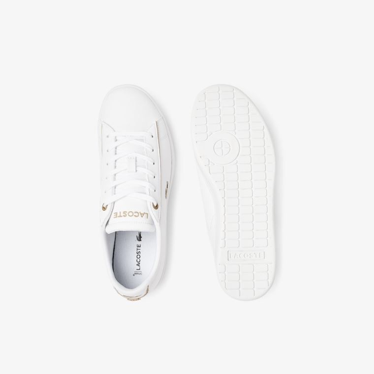 Lacoste Carnaby Evo Syntetisk Sneakers Hvide | G9yNqyHY