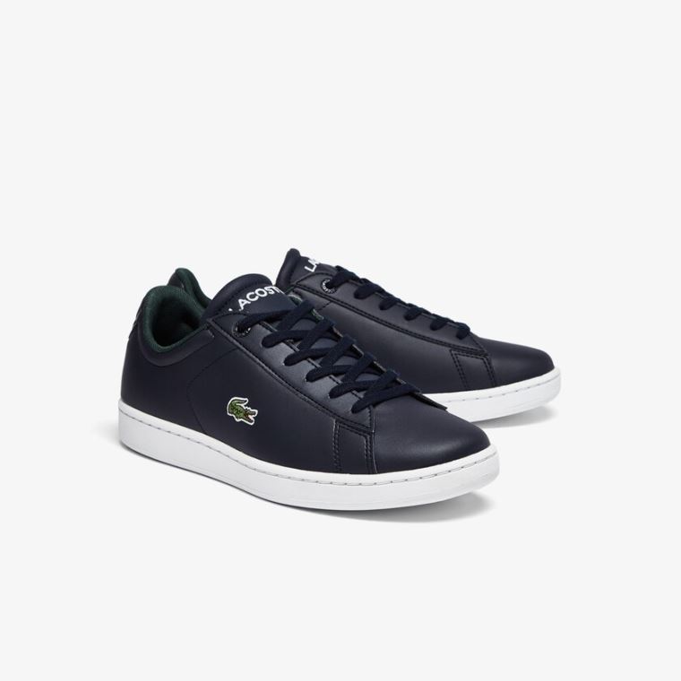 Lacoste Carnaby Evo Syntetisk Sneakers Mørkeblå Hvide | LNiALnGi