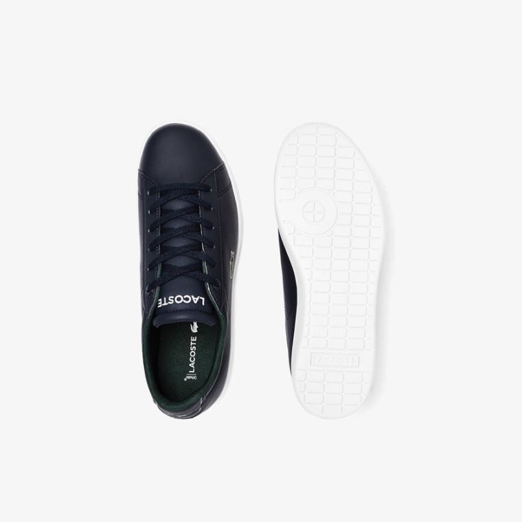 Lacoste Carnaby Evo Syntetisk Sneakers Mørkeblå Hvide | LNiALnGi