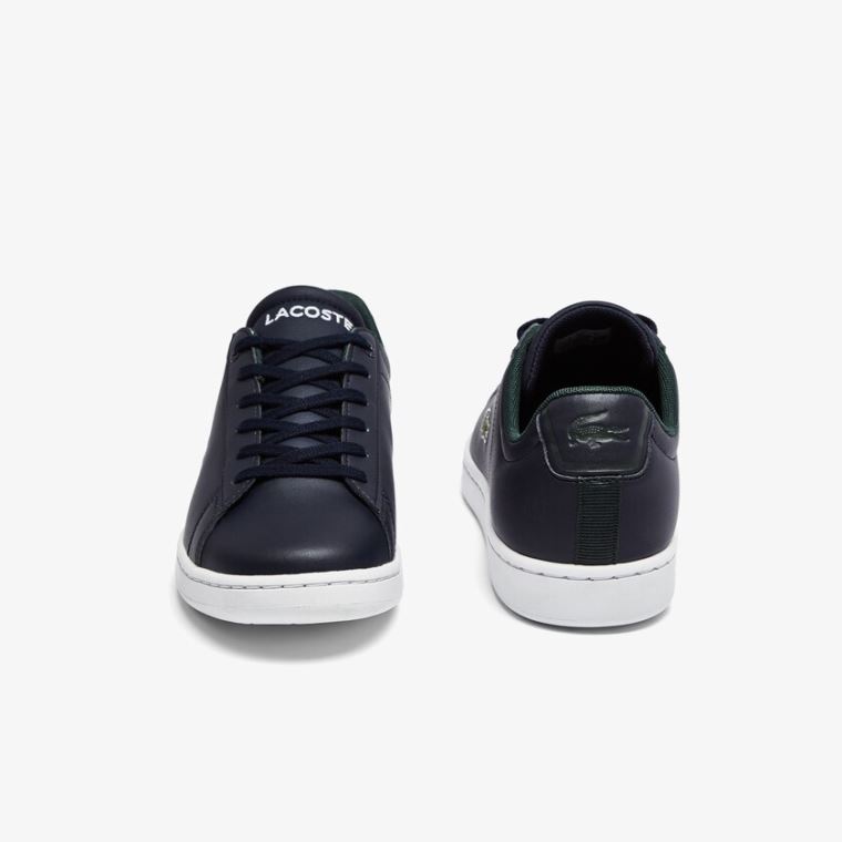 Lacoste Carnaby Evo Syntetisk Sneakers Mørkeblå Hvide | LNiALnGi