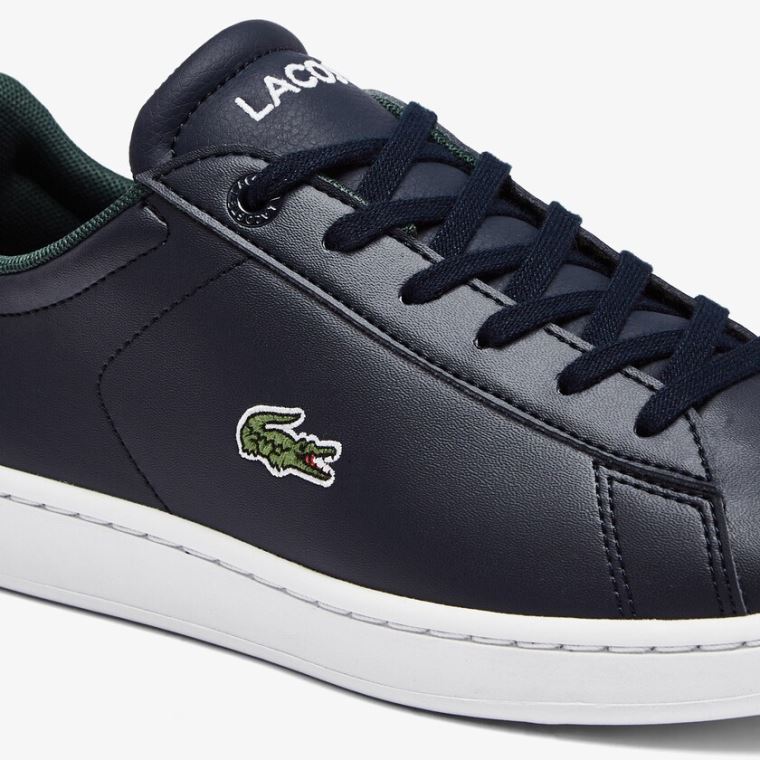 Lacoste Carnaby Evo Syntetisk Sneakers Mørkeblå Hvide | LNiALnGi