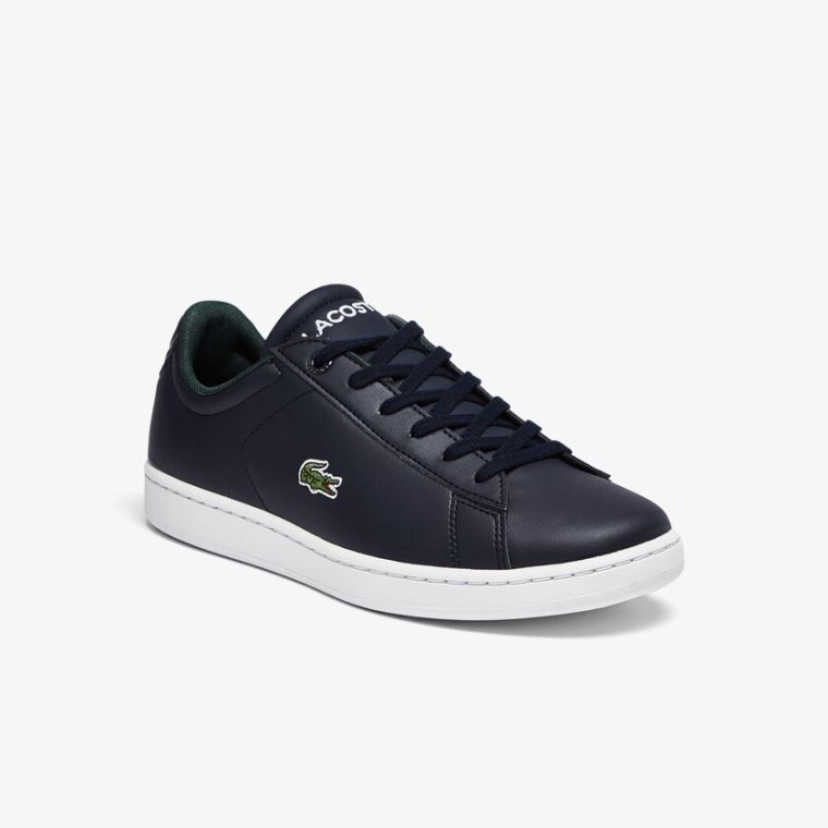 Lacoste Carnaby Evo Syntetisk Sneakers Mørkeblå Hvide | LNiALnGi