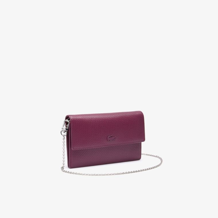 Lacoste Chantaco Chain Clutch Fuchsia | RNcWsr7j