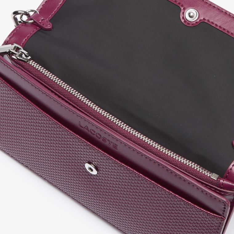 Lacoste Chantaco Chain Clutch Fuchsia | RNcWsr7j