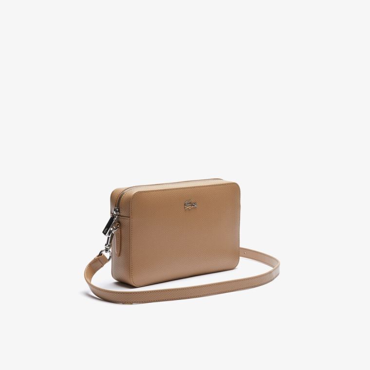 Lacoste Chantaco Detachable-Páskové Premium Piqué Læder Bag Khaki | SEwa8jHZ