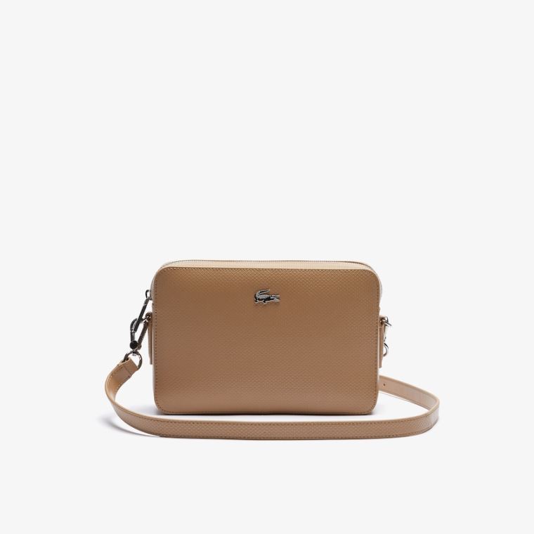 Lacoste Chantaco Detachable-Páskové Premium Piqué Læder Bag Khaki | SEwa8jHZ