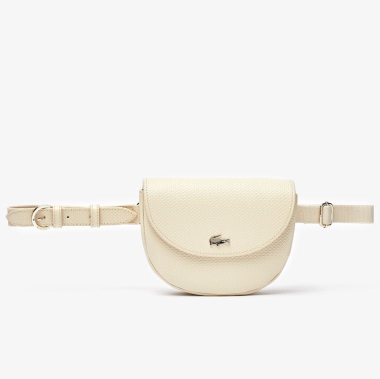 Lacoste Chantaco Læder Belt Bag Lysegul | 2RbCzC0b