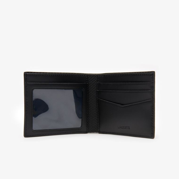 Lacoste Chantaco Piqué Læder 3 Card Wallet Sort | cy5e3qfy