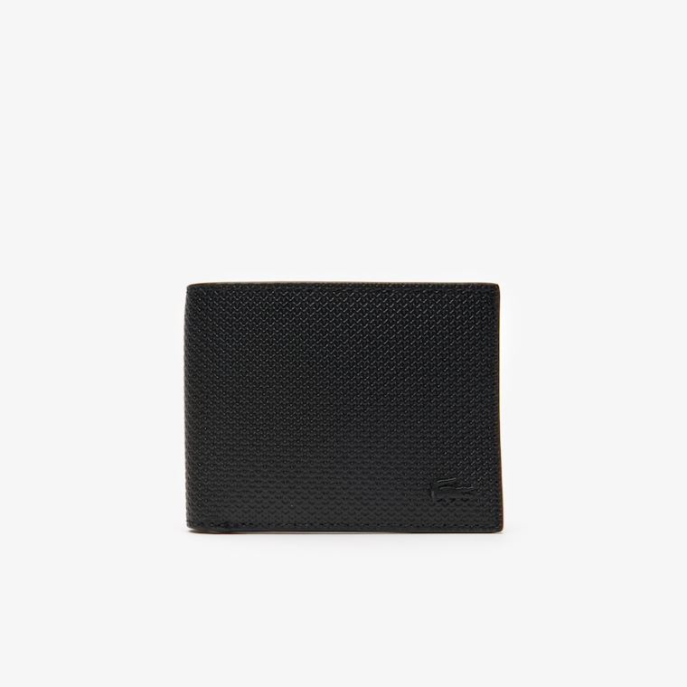 Lacoste Chantaco Piqué Læder 3 Card Wallet Sort | cy5e3qfy