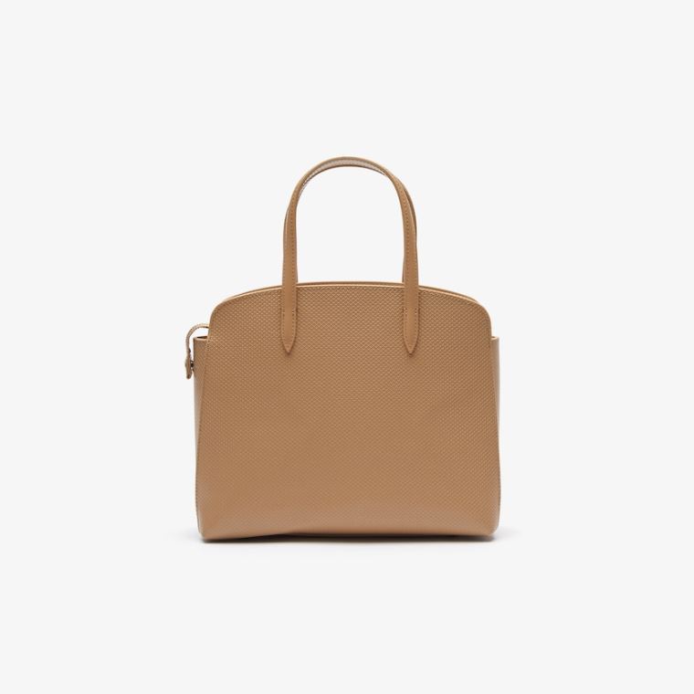 Lacoste Chantaco Piqué Læder Handbag Khaki | cps3qDL8