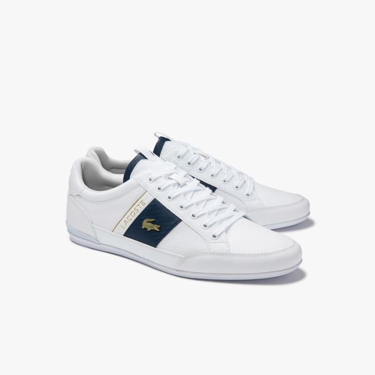 Lacoste Chaymon Læder and Carbon Fibre Sneakers Hvide Hvide | BaP2eADM