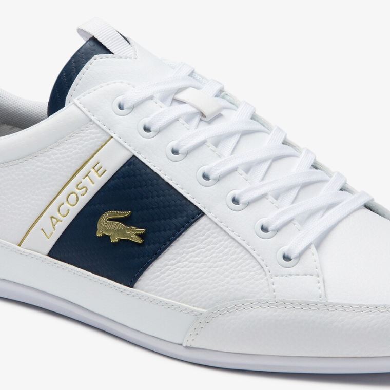 Lacoste Chaymon Læder and Carbon Fibre Sneakers Hvide Hvide | BaP2eADM