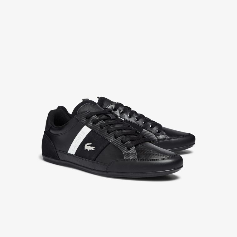 Lacoste Chaymon Læder and Ruskind Sneakers Sort | 07zFstNh