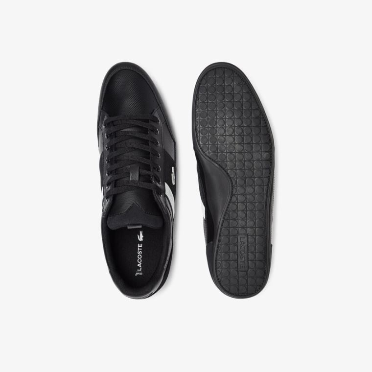 Lacoste Chaymon Læder and Ruskind Sneakers Sort | 07zFstNh