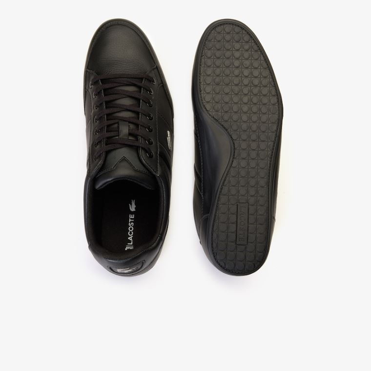 Lacoste Chaymon Nappa Læder Sneakers Sort | dozRKT76