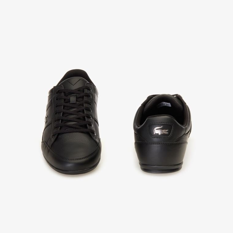 Lacoste Chaymon Nappa Læder Sneakers Sort | dozRKT76