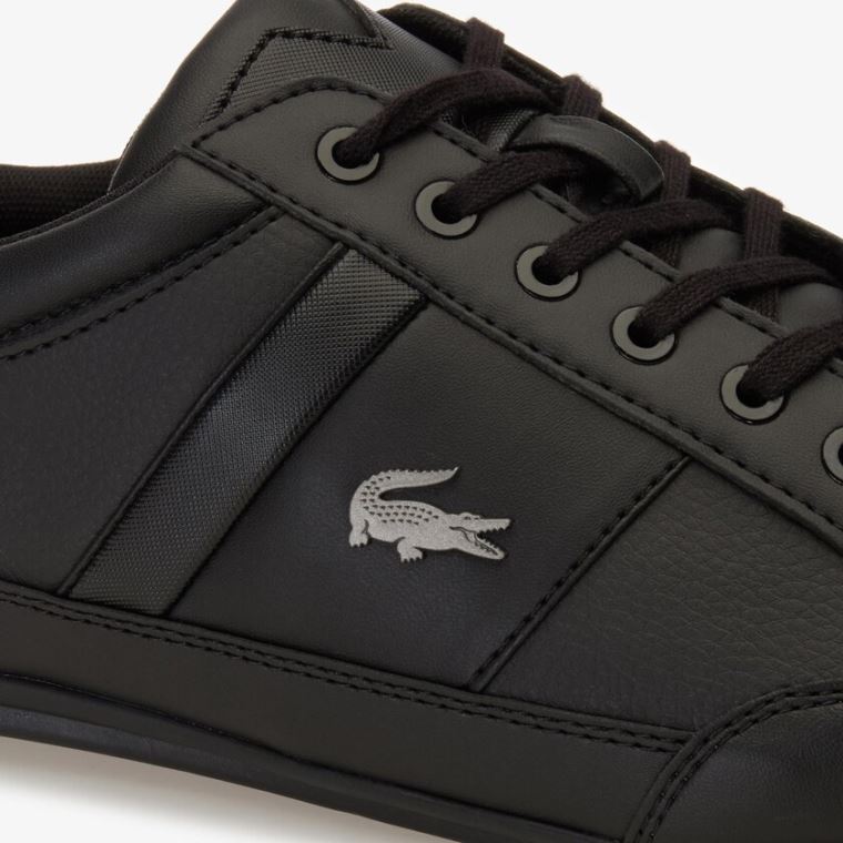 Lacoste Chaymon Nappa Læder Sneakers Sort | dozRKT76