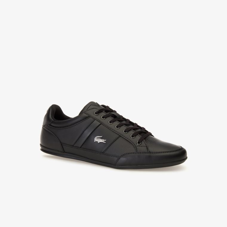 Lacoste Chaymon Nappa Læder Sneakers Sort | dozRKT76